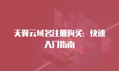 天翼云域名注册购买：快速入门指南