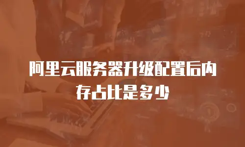 阿里云服务器升级配置后内存占比是多少