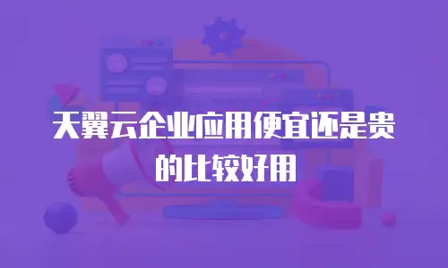 天翼云企业应用便宜还是贵的比较好用