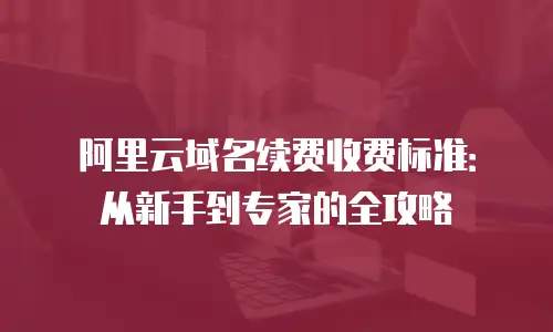 阿里云域名续费收费标准：从新手到专家的全攻略