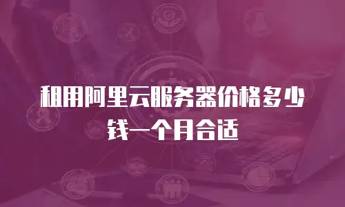 租用阿里云服务器价格多少钱一个月合适