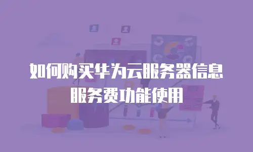 如何购买华为云服务器信息服务费功能使用