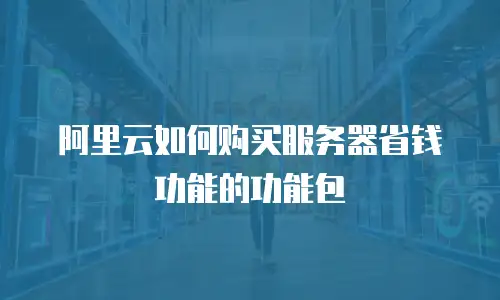阿里云如何购买服务器省钱功能的功能包