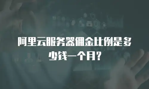 阿里云服务器佣金比例是多少钱一个月？