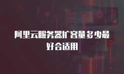 阿里云服务器扩容量多少最好合适用