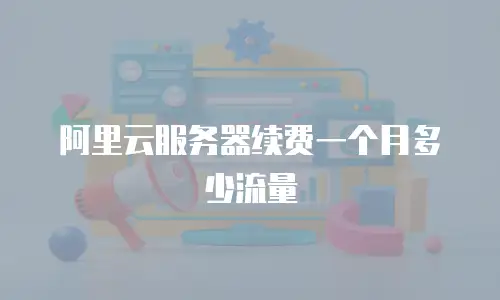 阿里云服务器续费一个月多少流量