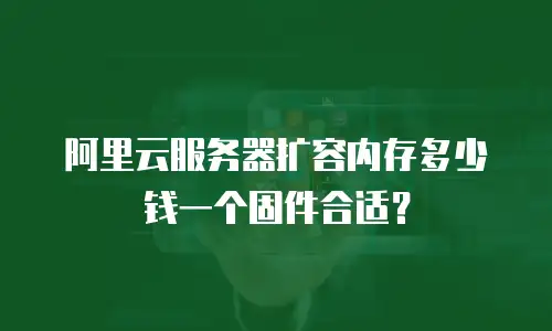 阿里云服务器扩容内存多少钱一个固件合适？