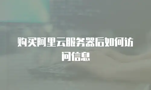 购买阿里云服务器后如何访问信息