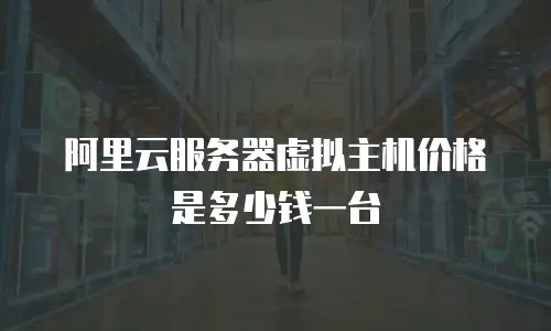 阿里云服务器虚拟主机价格是多少钱一台