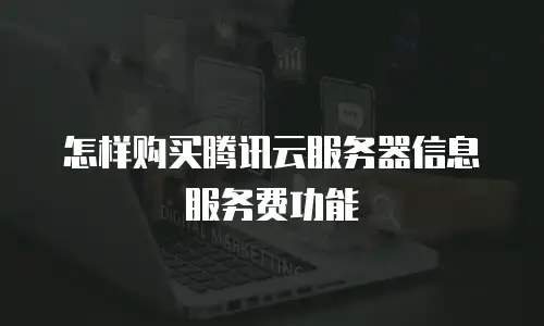 怎样购买腾讯云服务器信息服务费功能