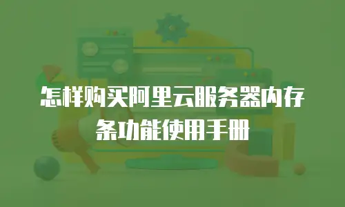 怎样购买阿里云服务器内存条功能使用手册