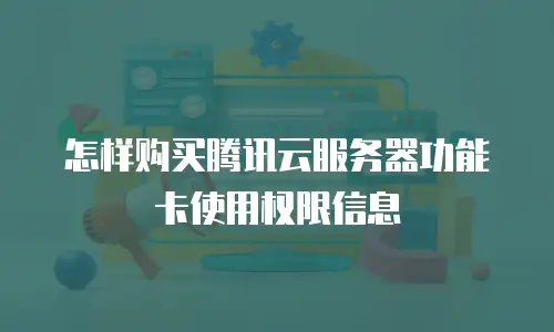 怎样购买腾讯云服务器功能卡使用权限信息