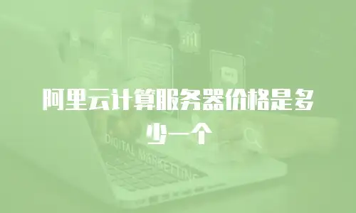 阿里云计算服务器价格是多少一个