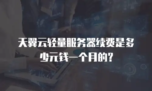 天翼云轻量服务器续费是多少元钱一个月的？