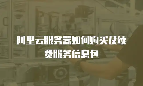 阿里云服务器如何购买及续费服务信息包