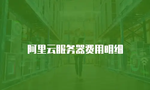 阿里云服务器费用明细