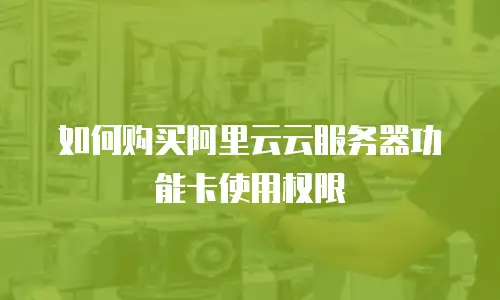 如何购买阿里云云服务器功能卡使用权限