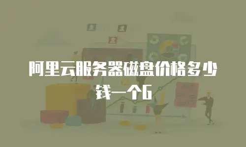 阿里云服务器磁盘价格多少钱一个G