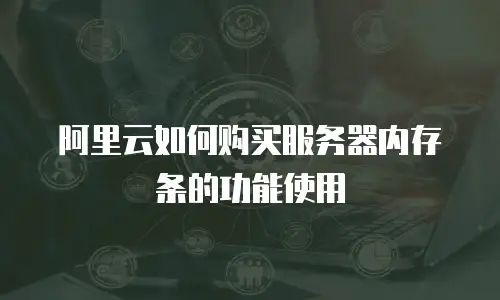 阿里云如何购买服务器内存条的功能使用