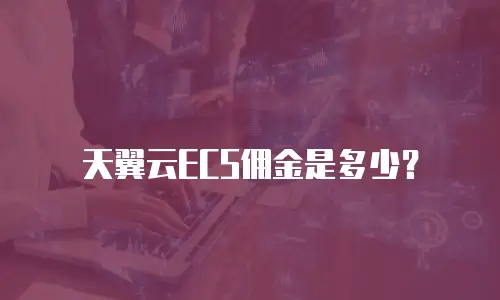 天翼云ECS佣金是多少？