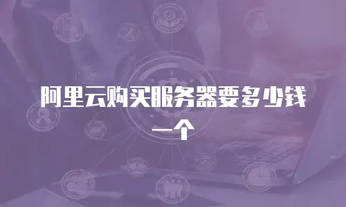 阿里云购买服务器要多少钱一个