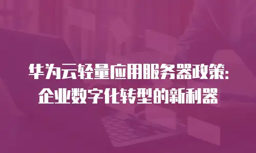 华为云轻量应用服务器政策：企业数字化转型的新利器