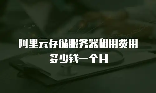 阿里云存储服务器租用费用多少钱一个月