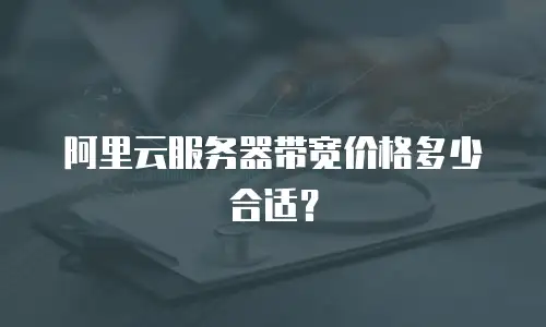 阿里云服务器带宽价格多少合适？