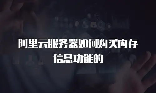 阿里云服务器如何购买内存信息功能的