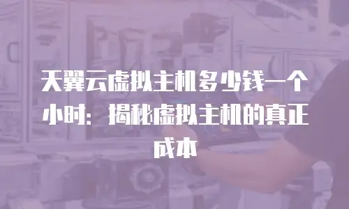 天翼云虚拟主机多少钱一个小时：揭秘虚拟主机的真正成本