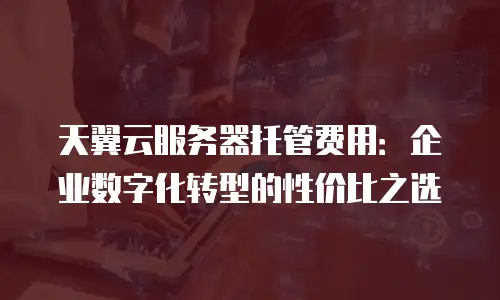 天翼云服务器托管费用：企业数字化转型的性价比之选
