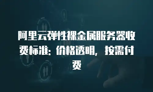 阿里云弹性裸金属服务器收费标准: 价格透明，按需付费