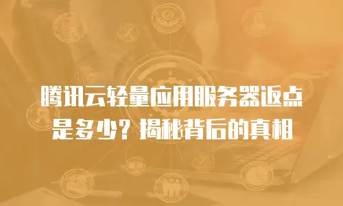腾讯云轻量应用服务器返点是多少？揭秘背后的真相