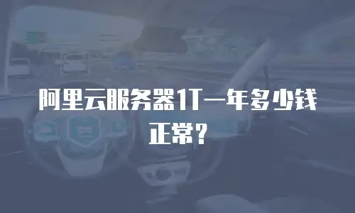 阿里云服务器1T一年多少钱正常？