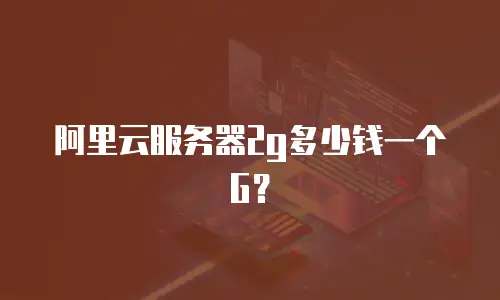 阿里云服务器2g多少钱一个G？