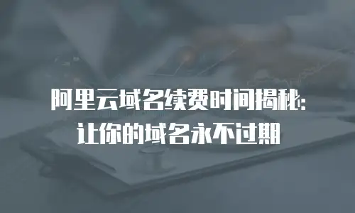 阿里云域名续费时间揭秘：让你的域名永不过期