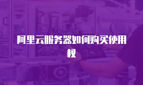阿里云服务器如何购买使用权