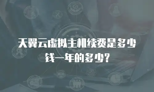 天翼云虚拟主机续费是多少钱一年的多少？