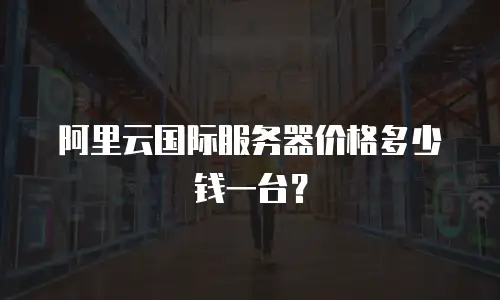 阿里云国际服务器价格多少钱一台？