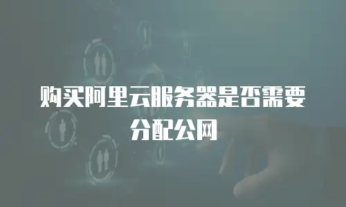 购买阿里云服务器是否需要分配公网