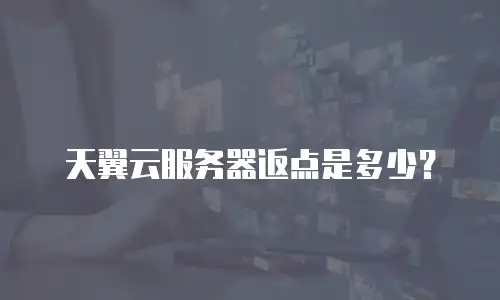 天翼云服务器返点是多少？
