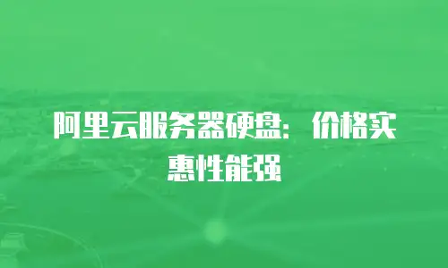 阿里云服务器硬盘：价格实惠性能强