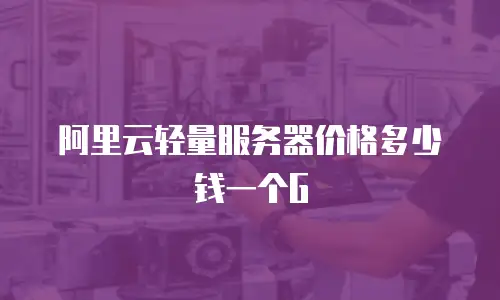 阿里云轻量服务器价格多少钱一个G