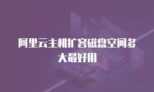 阿里云主机扩容磁盘空间多大最好用