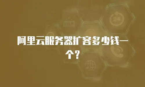 阿里云服务器扩容多少钱一个？