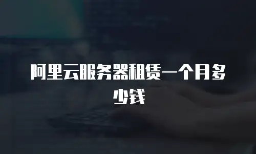 阿里云服务器租赁一个月多少钱