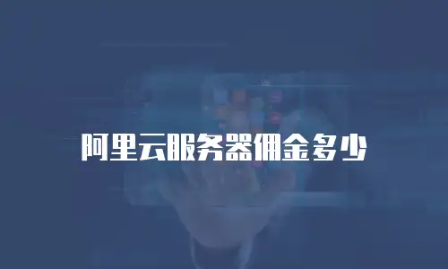 阿里云服务器佣金多少