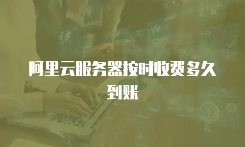 阿里云服务器按时收费多久到账