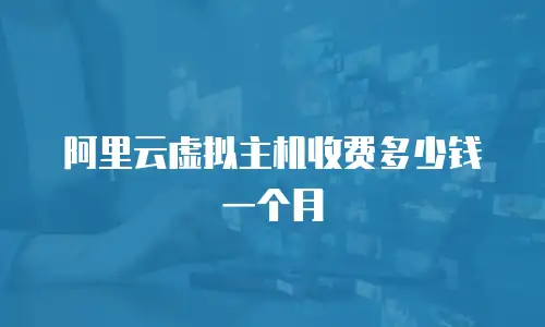 阿里云虚拟主机收费多少钱一个月
