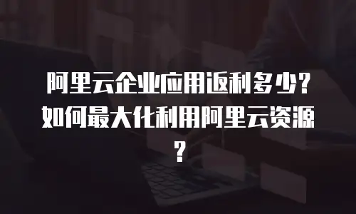 阿里云企业应用返利多少？如何最大化利用阿里云资源？